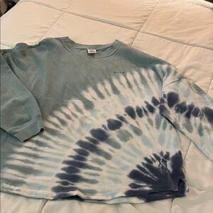 PINK Victoria's Secret Blues Tie-Dye Sweatshirt - Blue and White
